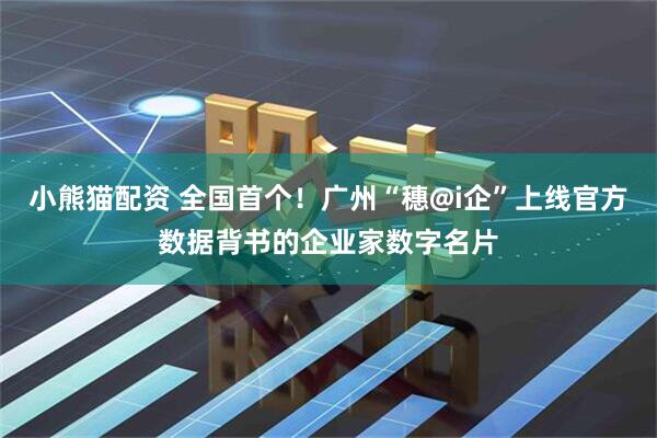 小熊猫配资 全国首个！广州“穗@i企”上线官方数据背书的企业家数字名片